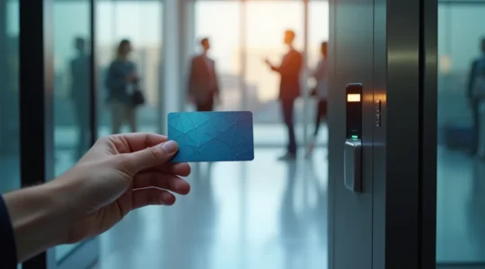 Métaphore visuelle de la gestion des temps et du badgeage en entreprise